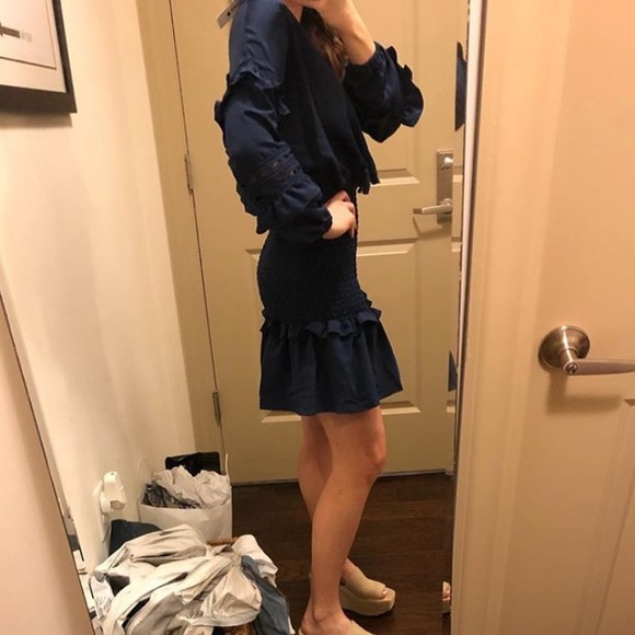 Aqua Blue Smocked Dress - Picture 5 of 5